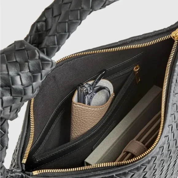 Quince Black Textured Hobo Bag - Picture 6 of 7
